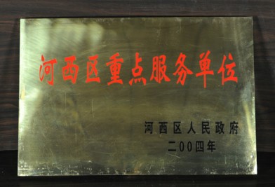 2004年河西区重点年服务单位奖牌
