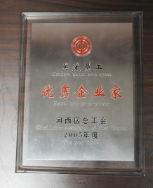 2005年度关爱职工优秀企业家奖状