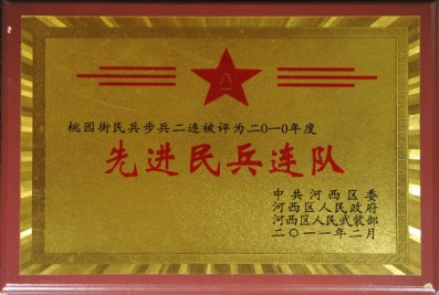 2010年度 “先进民兵连队”奖牌